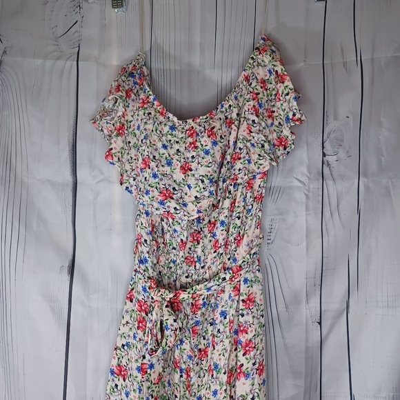 Umgee strapless boho floral wide leg jumpsuit - Picture 7 of 14